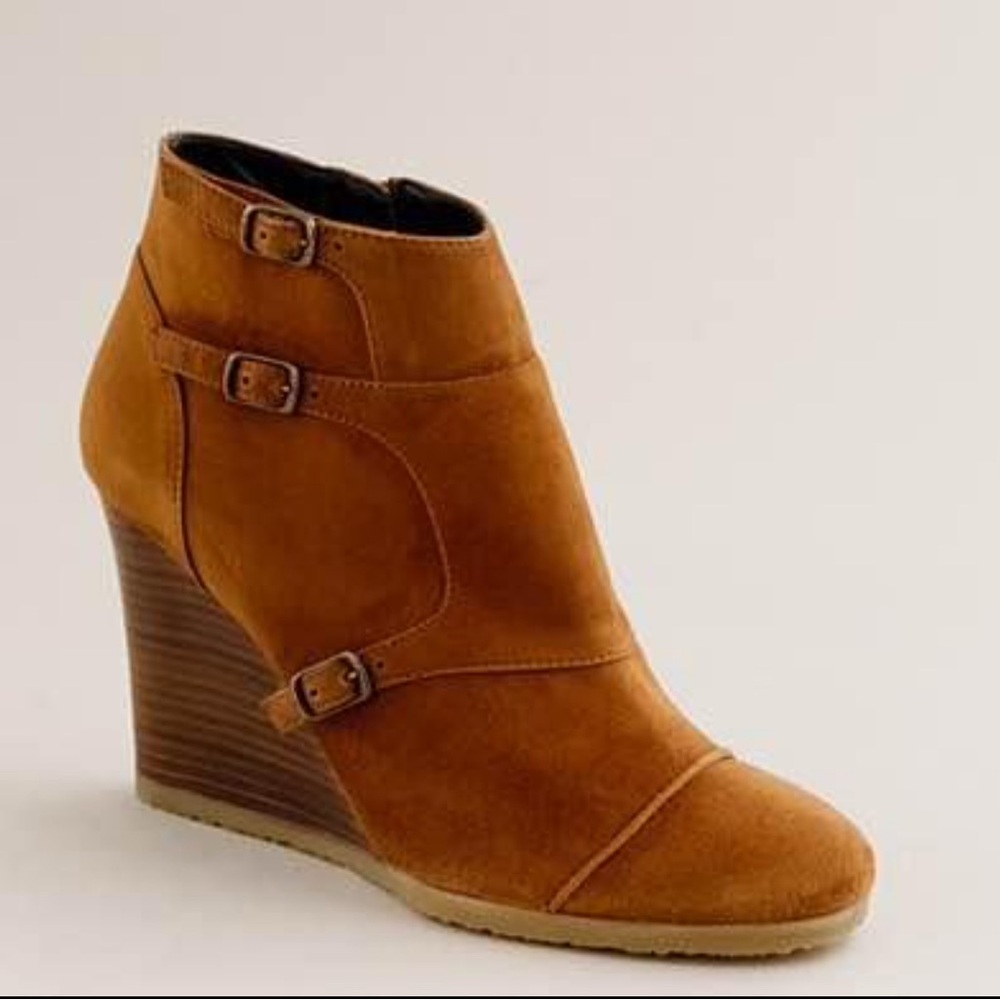 JCrew 
Greer Wedge Ankle Boots with Dust Bag